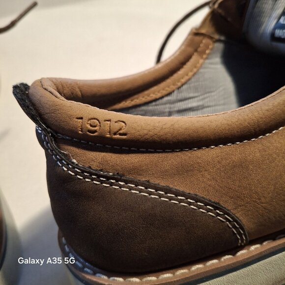 Nunn & Bush Cadet Plain Toe Oxford Brown Lace-Up Shoes With Textured Design & Co - Picture 9 of 10